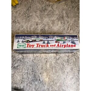 Hess 2002 Toy Truck and Airplane Set with Original Box and Lights